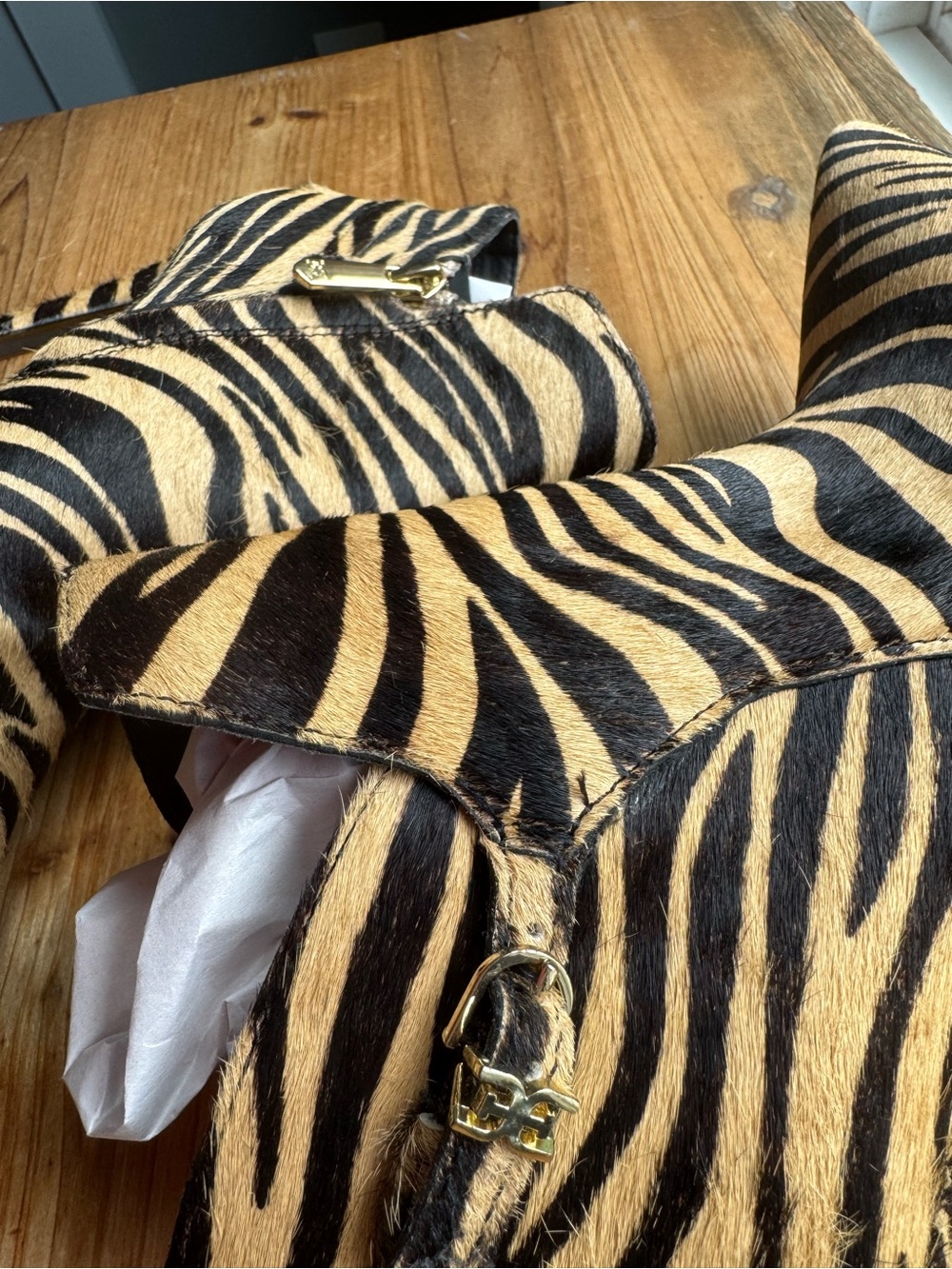 Sam Edelman Zebra Heeled Boots Booties 6 - Picture 6 of 9